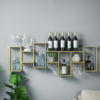 北欧铁艺墙上置物架挂墙红酒杯架吧台壁挂式酒柜餐厅创意悬挂酒架
