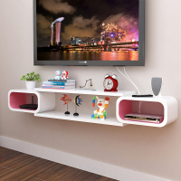 墙壁机顶盒架壁挂创意格子墙上置物架壁柜电视墙装饰卧室现代简约