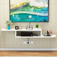 实木机顶盒置物架墙上隔板卧室创意搁板现代简约壁挂式电视柜