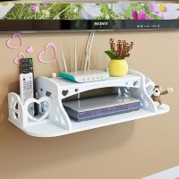 新挂墙上电视柜客厅wifi置物架装饰机顶盒架壁挂式免打孔欧式网