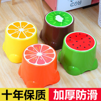 卡通西瓜水果小凳子加厚板凳宝宝塑料矮凳儿童可爱家用圆形小圆凳