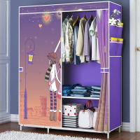 出租房用衣柜现代简约布艺拆装衣服收纳柜女生女孩卧室简易布衣柜