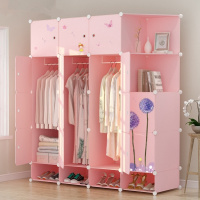 开放式衣柜现代简约DIY柜子组合转角衣橱组装L拐角迷你简易衣帽间