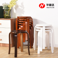 简约木头高家用凳子实木餐桌凳时尚小圆凳子矮凳板凳成人椅子木凳