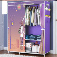 衣柜简易金属收纳组装出租房用布艺卧室家用宿舍简约现代女大学生