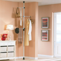 顶天立地衣架落地铁艺衣帽架室内晾衣架创意挂衣架多功能简易衣架