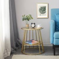 嘉卉 欧式铁艺边几小茶几阳台小圆桌子客厅沙发边桌角几简约床头柜置物