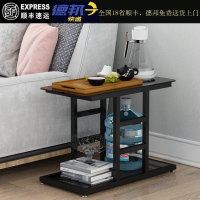 嘉卉 简约钢化玻璃简约迷你小户型床头柜正方形客厅沙发边几小茶桌边柜