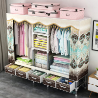 嘉卉 衣柜简易布衣柜现代简约柜子出租房用儿童卧室组装布艺家用挂衣橱