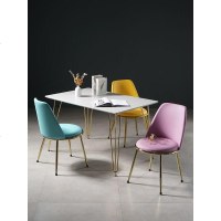 嘉卉 北欧梳妆美甲凳子靠背皮餐椅现代简约化妆椅网红ins轻奢餐桌椅子