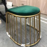 嘉卉 现代简约布艺矮凳卧室梳妆凳北欧卧室凳子椅软垫客厅家用化妆凳子