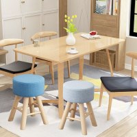 嘉卉 化妆凳子家用实木梳妆台现代简约布艺坐凳网红ins北欧吃饭凳家用