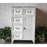 嘉卉 美式地中海实木斗柜做旧复古储物柜简约现代边柜收纳柜木质家具