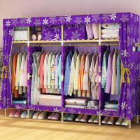 嘉卉 衣柜简易布衣柜布衣柜家用窗帘式加粗 实木 牛津布出租房用经济型