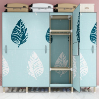 嘉卉 结实耐用布衣柜开式钢管加粗加固简易衣柜全钢架收纳加厚牛津布