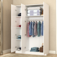 嘉卉 简易衣柜现代简约家用卧室实木组装出租房用木质收纳柜子儿童衣橱