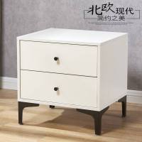 嘉卉 北欧床头柜轻奢型ins迷你小户型后现代床边柜铁艺简约白色储物柜