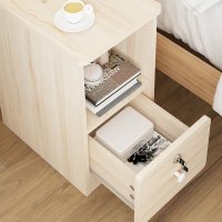 嘉卉 简易床头柜简约现代卧室床边迷你小型超窄柜子抽屉带锁收纳储物柜
