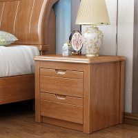 嘉卉 北欧实木床头柜现代卧室简约小户型宿舍迷你多功能原木收纳储物桌