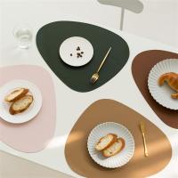 北欧风皮革餐桌垫家用西防水防油隔热垫创意碗垫子杯垫餐盘垫
