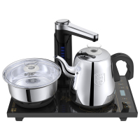 全自动上水电热烧水壶家用抽水泡茶专用茶台一体电磁茶炉具器|哑黑