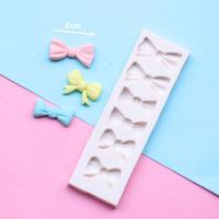 烘焙蛋糕我几岁啦我满月啦周岁巧克力翻糖硅胶模具 生日字|6个蝴蝶结-长方硅胶模具