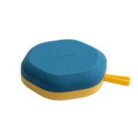 冰块模具硅胶带盖冰格个性创意速冻冰块制冰盒网红家用冰块神器|六边形硅胶冰格-蓝黄色