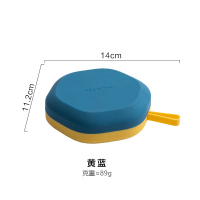 马卡龙硅胶制冰袋冰格模具带盖diy冰块模具家用冰盒冷饮神器|六边形黄蓝