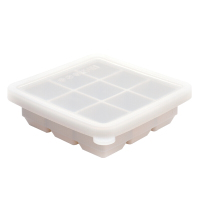 硅胶冰格模具 方块大号制冰盒 宝宝辅食盒 家用冷饮大块冰格|灰色9格