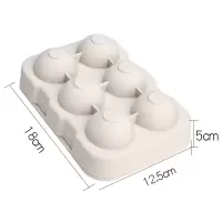家用大冰球模具圆形大号硅胶冰格威士忌创意球形冰球制冰盒|灰白色