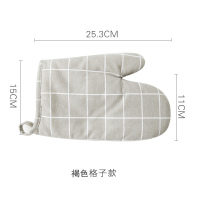 家 烘焙防热手套微波炉隔热手套烤箱加厚耐高温防烫手套厨房|褐色(单只)