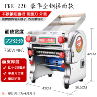 不锈钢电动面条机压面机器家用商用全自动小型擀揉面一体机|级R-220全钢揉面款+退刀功能