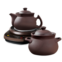 小型紫砂家用煎药壶中药壶煎中医煲药全自动电熬药砂锅药罐煲|4L壶A(ZS)+7L煲C(ZS)+赤底座A