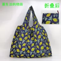 日韩大容量环保时尚市购物袋手提轻便可以折叠轻防水买菜包|桔红色雪梨 横向大号