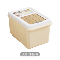 米桶家用30斤密封20斤面粉狗粮桶10kg15kg装米桶防虫防潮储米箱|20斤北欧卡其(送量杯)