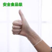 食用级一次性pvc乳胶手套塑料透明硅胶橡胶烘焙不粘食品级餐饮盒|A级PVC透明(50只S小号)微弹瘦小女士