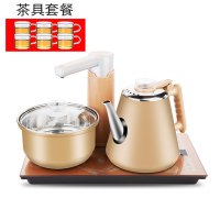 全自动上水壶电热烧水壶抽水茶台一体家用泡茶具器专用电磁炉|防烫金带杯子
