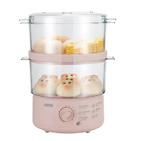 电蒸锅多功能家用小型双层蒸汽锅早餐机大容量自动断电蒸笼|茱萸粉双层