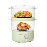 电蒸锅多功能家用小型双层蒸汽锅早餐机大容量自动断电蒸笼|抹茶绿双层