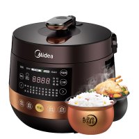 电压力锅家用高压锅饭煲智能5l升双胆-50ea202203|[尊贵版]深棕郁金色