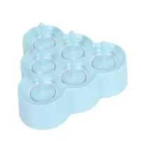 儿童雪糕模具家用冰激凌硅胶做冰棒冰淇淋diy冰格冰棍器|形圆球款浅蓝色