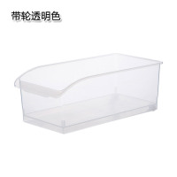 大号冰箱食物保鲜盒透明食品收纳储物盒厨房塑料盒子收纳盒|带滑轮透明色