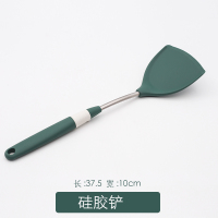 八角麦饭石不粘锅炒锅家用炒菜锅平底锅燃气灶电磁炉网具|墨绿硅胶锅铲