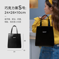 篷布环保购物袋市买菜包小布袋子大容量可折叠便携帆布手提袋|巧克力黑[小号] 其他