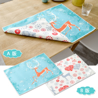 一年级午餐桌垫防水防油初中小学生隔热垫儿童餐布40×叠