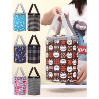 饭袋便当包保温桶袋子手提圆形便当盒饭桶带饭手提袋