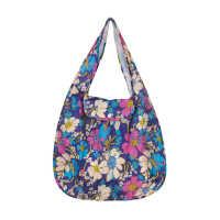 轻便可折叠环保购物袋 便携手提市买菜包女 大号防水牛津布|紫荆花 横向大号
