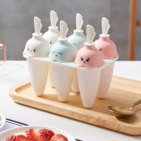 雪糕模具冰激凌冰棒冰棍冰格冰块冰糕做冰淇淋棒冰的模具家用|6格玉米冰膜(买2套送一套)