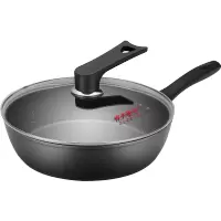 麦饭石平底锅不粘锅牛排煎锅电磁炉家用煎饼锅炸锅煎蛋炒锅