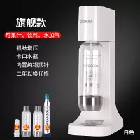 气泡水机苏打水机家用碳酸可乐机汽水机气泡机奶茶店商用|旗舰款智能声控果汁加气配送不锈钢水瓶（白）